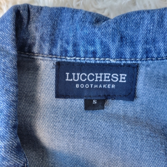 Lucchese Denim Fringe Jacket Small - Picture 6 of 6